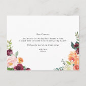 Waterverf herfst Blooms zijn mijn eerbetoon Uitnodiging Briefkaart (Achterkant)