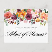 Waterverf herfst Blooms zijn mijn eerbetoon Uitnodiging Briefkaart (Voorkant)