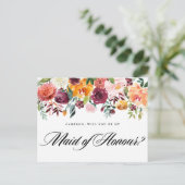 Waterverf herfst Blooms zijn mijn eerbetoon Uitnodiging Briefkaart (Staand voorkant)