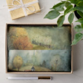 WATERVERF HERFST BOERDERIJ ONTKOPPELING WEEFSELPAP TISSUEPAPIER (Geschenk)