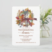 Waterverf Herfst Bord Thanksgiving Kaart (Staand voorkant)