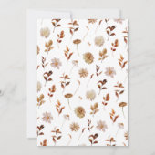 Waterverf Herfst Botanicals Bruidsuitnodiging Kaart (Achterkant)