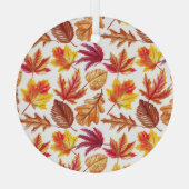 Waterverf herfst botanische, naadloze compositie. glas ornament (Achterkant)