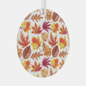 Waterverf herfst botanische, naadloze compositie. glas ornament (Voorkant Rechts)