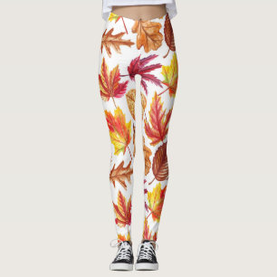 Waterverf herfst botanische, naadloze compositie. leggings