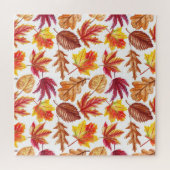 Waterverf herfst botanische, naadloze compositie. legpuzzel (Horizontaal)