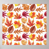 Waterverf herfst botanische, naadloze compositie. poster (Voorkant)