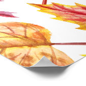 Waterverf herfst botanische, naadloze compositie. poster (Hoek)