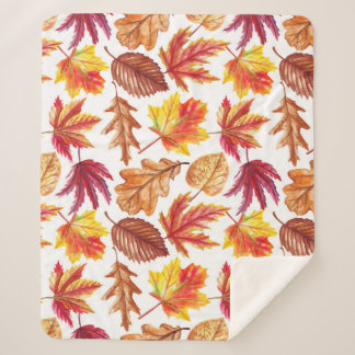 Waterverf herfst botanische, naadloze compositie. sherpa deken