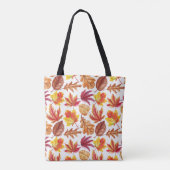 Waterverf herfst botanische, naadloze compositie. tote bag (Achterkant)