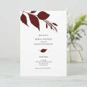 Waterverf Herfst Bourgondië Vrijgezellenfeest Kaart (Staand voorkant)