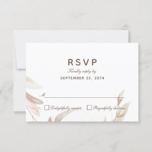 Waterverf herfst Branch Simple Response RSVP-kaart RSVP Kaartje