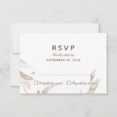 Waterverf herfst Branch Simple Response RSVP-kaart RSVP Kaartje (Voorkant)