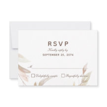 Waterverf herfst Branch Simple Response RSVP-kaart