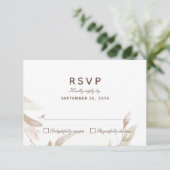 Waterverf herfst Branch Simple Response RSVP-kaart RSVP Kaartje (Staand voorkant)