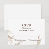 Waterverf herfst Branch Simple Response RSVP-kaart RSVP Kaartje (Voorkant / Achterkant)