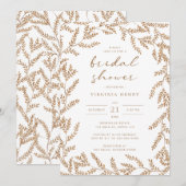 Waterverf herfst bruidsdouche kaart (Voorkant / Achterkant)