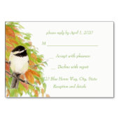 Waterverf Herfst Bruiloft RSVP Mees Kaart (Achterkant)