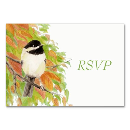 Waterverf Herfst Bruiloft RSVP Mees Kaart (Voorkant)