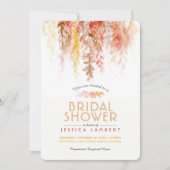 Waterverf herfst bruin rood geel vrijgezellenfeest kaart (Voorkant)