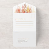 Waterverf herfst bruin rood sinaasappel wijnstok m all in one uitnodiging (Buitenkant)