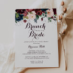 Waterverf Herfst Brunch met bride Shower Kaart<br><div class="desc">Deze waterverf herfst brunch met de bruiddoucheuitnodiging is perfect voor een eenvoudige trouwdouche. Het ontwerp is voorzien van artistieke handbeschilderde waterverf blauw,  bogundy,  rode,  blote rozen en pinda's met elegante groene bladeren,  die de kleurrijke,  idyllische najaarsschoonheid inspireren.</div>