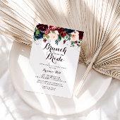 Waterverf Herfst Brunch met bride Shower Kaart