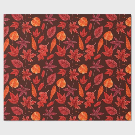 Waterverf herfst cadeaupapier (Vlak)
