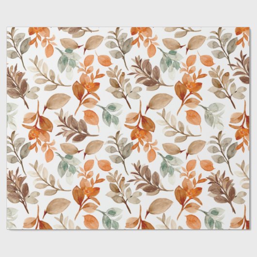 Waterverf Herfst Cadeaupapier (Vlak)