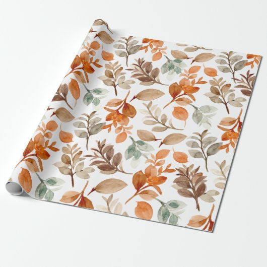 Waterverf Herfst Cadeaupapier (Uitgerold)