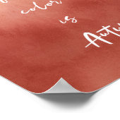 Waterverf herfst Citaat verbrand Oranje Poster (st (Hoek)