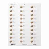 Waterverf Herfst Cottage Retour Adreslabels Etiket (Full Sheet)