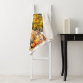 Waterverf Herfst Dog Design- Golden Retriever Sherpa Deken (In situ)