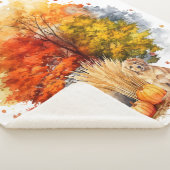 Waterverf Herfst Dog Design- Golden Retriever Sherpa Deken (3/4)