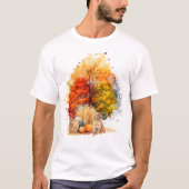 Waterverf Herfst Dog Design- Golden Retriever T-shirt (Voorkant)