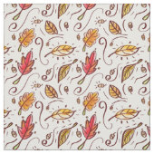 Waterverf Herfst Doodles - Naadloos patroon Stof (Swatch)
