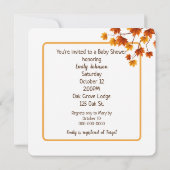 Waterverf herfst eekhoorn Baby shower Kaart (Achterkant)