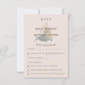 Waterverf Herfst Eenvoudig Elegant Script Forest Q RSVP Kaartje (Achterkant)