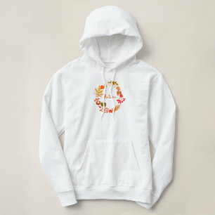 Waterverf Herfst Eikenbladeren Bloemig Hoodie