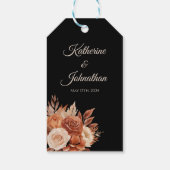 Waterverf herfst Elegance-bruiloft dank u- Cadeaulabel (Achterkant)