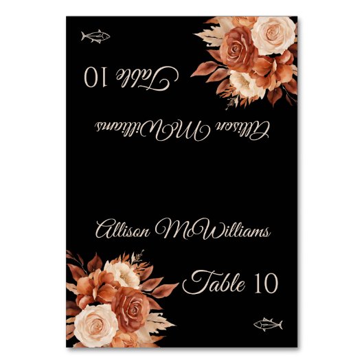 Waterverf herfst Elegance-Fish Icon- Kaart (Voorkant)