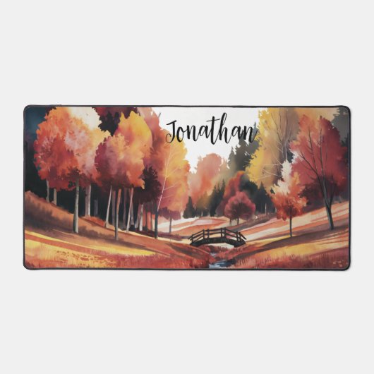 Waterverf herfst Elegant Bureaumat (Voorkant)