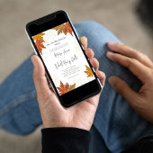 Waterverf Herfst Elegant Huwelijk Kaart