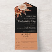 Waterverf herfst elegantie-bruiloft all in one uitnodiging (Binnen)