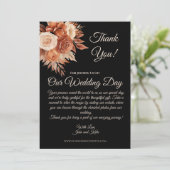 Waterverf herfst elegantie-bruiloft dank u- kaart (Staand voorkant)