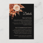 Waterverf herfst Elegantie-bruiloft- Informatiekaartje (Voorkant)