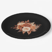 Waterverf herfst elegantie-bruiloft papieren bordje (Gekanteld)