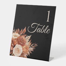 Waterverf herfst Elegantie-bruiloft- Reclamebord Met Voetstuk