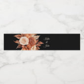 Waterverf herfst Elegantie-bruiloft- Waterfles Etiket (Enkel label)