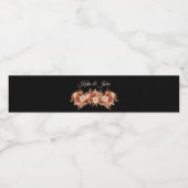 Waterverf herfst Elegantie-bruiloft- Waterfles Etiket (Enkel label)